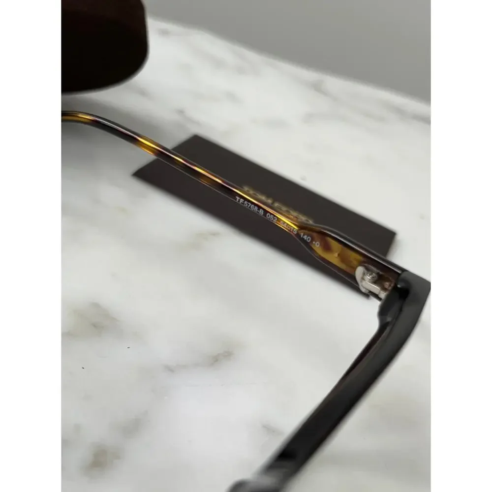 NEW Tom Ford FT5768-B Bluelight Frames in Brown Havana